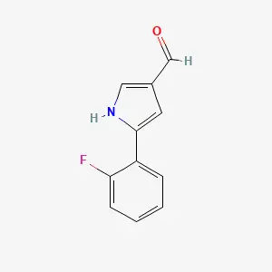 5-(2-Fluorophenyl)-1H-pyrrole-3-carboxaldehyde Chemical structure